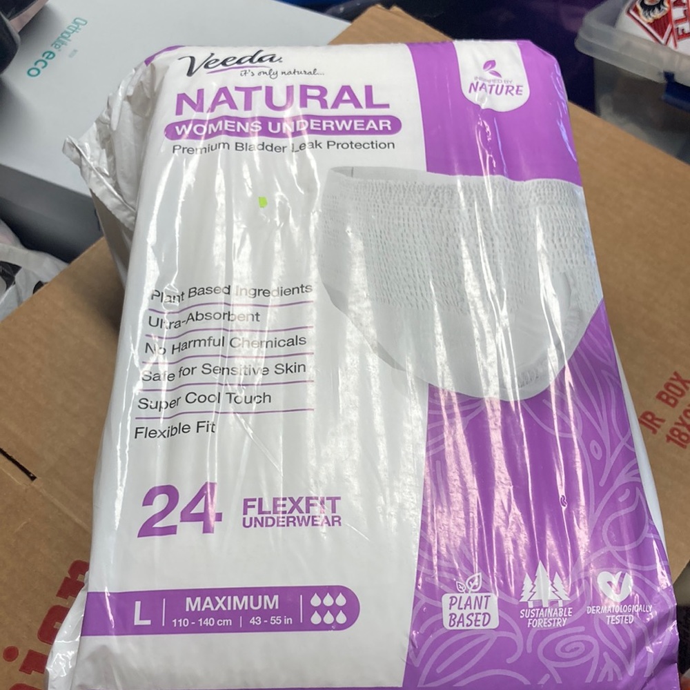 Veeda Natural Womens Underwear Premium Bladder Leak Protection Large